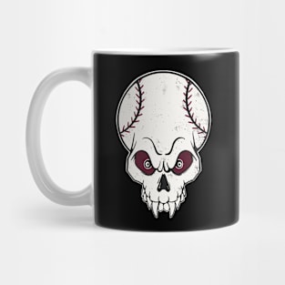 Baseball Skull Logo Vintage Grunge Men Mug